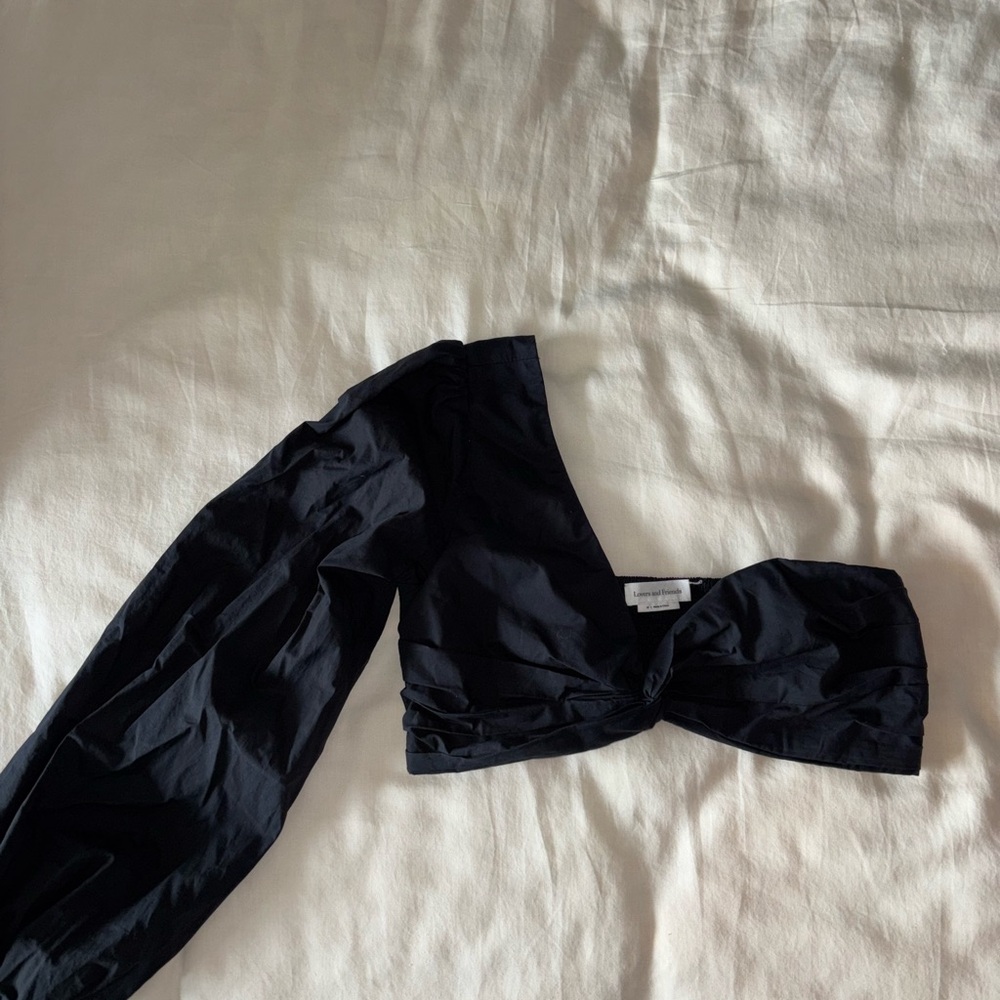 Lovers + Friends Black Crop Top